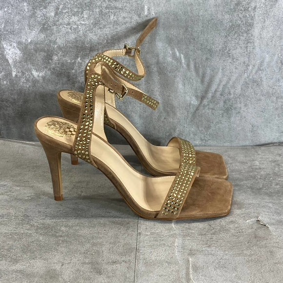 Vince Camuto Shoes - Vince Camuto Women's Amendoa Saprenda Rhinestone Ankle-Strap Sandals SZ 7.5